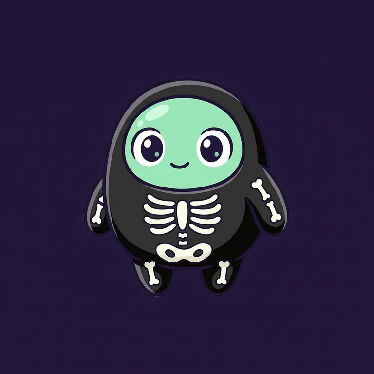The mascot as a Skeleton
